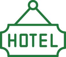 diseño de icono creativo de hotel vector