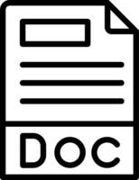 diseño de icono creativo de formato de archivo doc vector