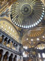 17 of April 2023 - Istanbul, Turkey - Interior decoration of Hagia Sofia photo