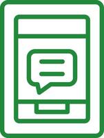 Message On Phone Creative Icon Design vector