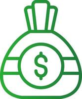 Money Bag Creative Icon Design vector