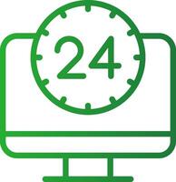 24 7 Monitoring Creative Icon Design vector