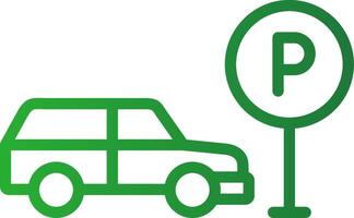 Taxi Parking Creative Icon Design vector