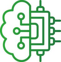 Brain Circuit Creative Icon Design vector