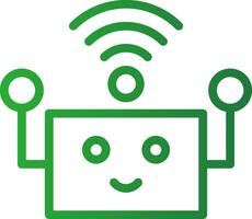 Robot Assistant Creative Icon Design vector