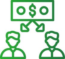 Peer to Peer Lending Creative Icon Design vector