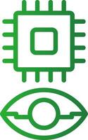 Eye Augmentation Creative Icon Design vector