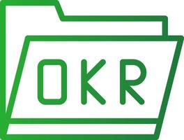 Okr Folder Creative Icon Design vector