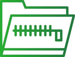 Zip Folder Creative Icon Design vector