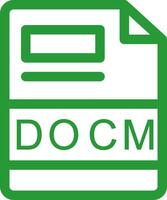 DOCM Creative Icon Design vector