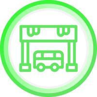 Bus Stop Creative Icon Design vector