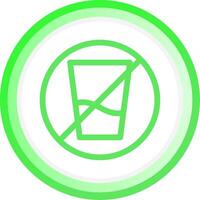 No Soft Drink Creative Icon Design vector