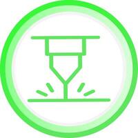 Water Cutting Machine Creative Icon Design vector