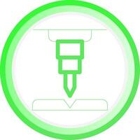 Line Green Circle Gradient Design vector