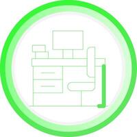Office Desk Creative Icon Design vector