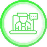 Online Interview Creative Icon Design vector