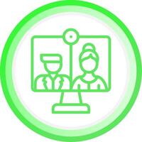 Online Interview Creative Icon Design vector
