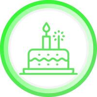 diseño de icono creativo de pastel de cumpleaños vector