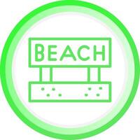 diseño de icono creativo de playa vector