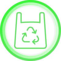 Recycled Plastic Bag Creative Icon Design vector