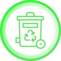 Trash Bin Creative Icon Design vector