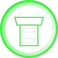 Line Green Circle Gradient Design vector