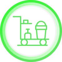 Cleaning Cart Creative Icon Design vector