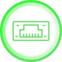 Line Green Circle Gradient Design vector