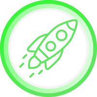 Inclined Rocket Creative Icon Design vector