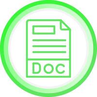 Doc File Format Creative Icon Design vector