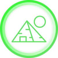 Pyramid Landscape Creative Icon Design vector