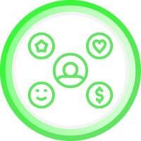 Line Green Circle Gradient Design vector