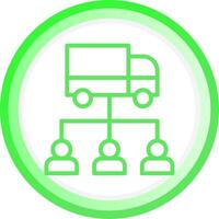 Line Green Circle Gradient Design vector