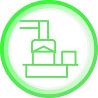 Line Green Circle Gradient Design vector