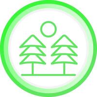 Pine Trees Landscape Creative Icon Design vector