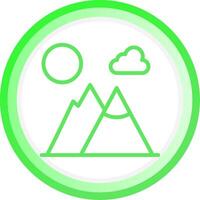 Mountains Landscape Creative Icon Design vector