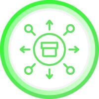 Line Green Circle Gradient Design vector