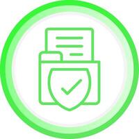 Secured Backup Creative Icon Design vector