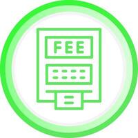 ATM Fees Creative Icon Design vector