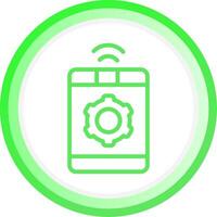 Line Green Circle Gradient Design vector