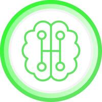 Line Green Circle Gradient Design vector