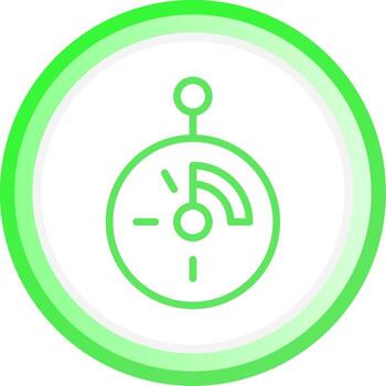 línea verde circulo degradado diseño vector