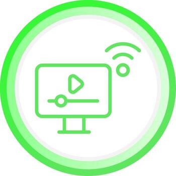 Line Green Circle Gradient Design vector