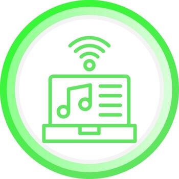 Line Green Circle Gradient Design vector