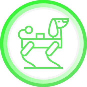 línea verde circulo degradado diseño vector