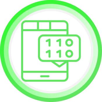 línea verde circulo degradado diseño vector