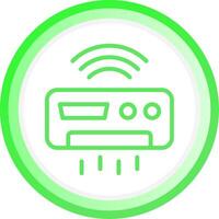 Smart Air Conditioner Creative Icon Design vector