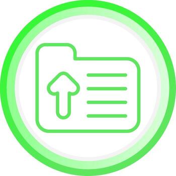 Folder Upload Creative Icon Design vector