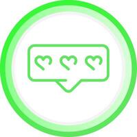 Comment Heart Creative Icon Design vector