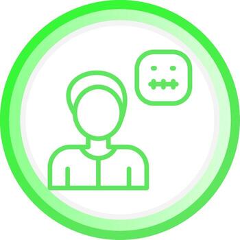 preocupado creativo icono diseño vector